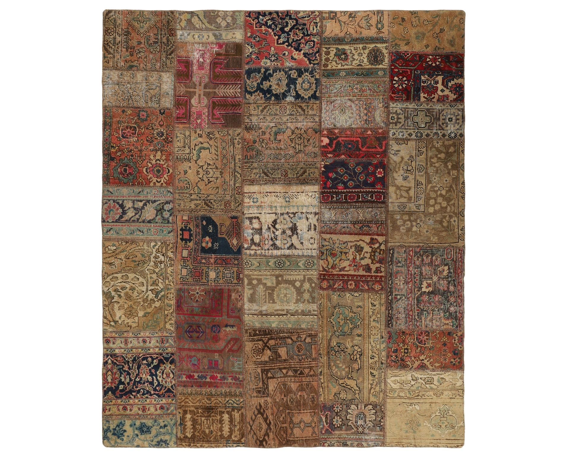 Vintage Patchwork orientalisk matta 208 x 252 cm