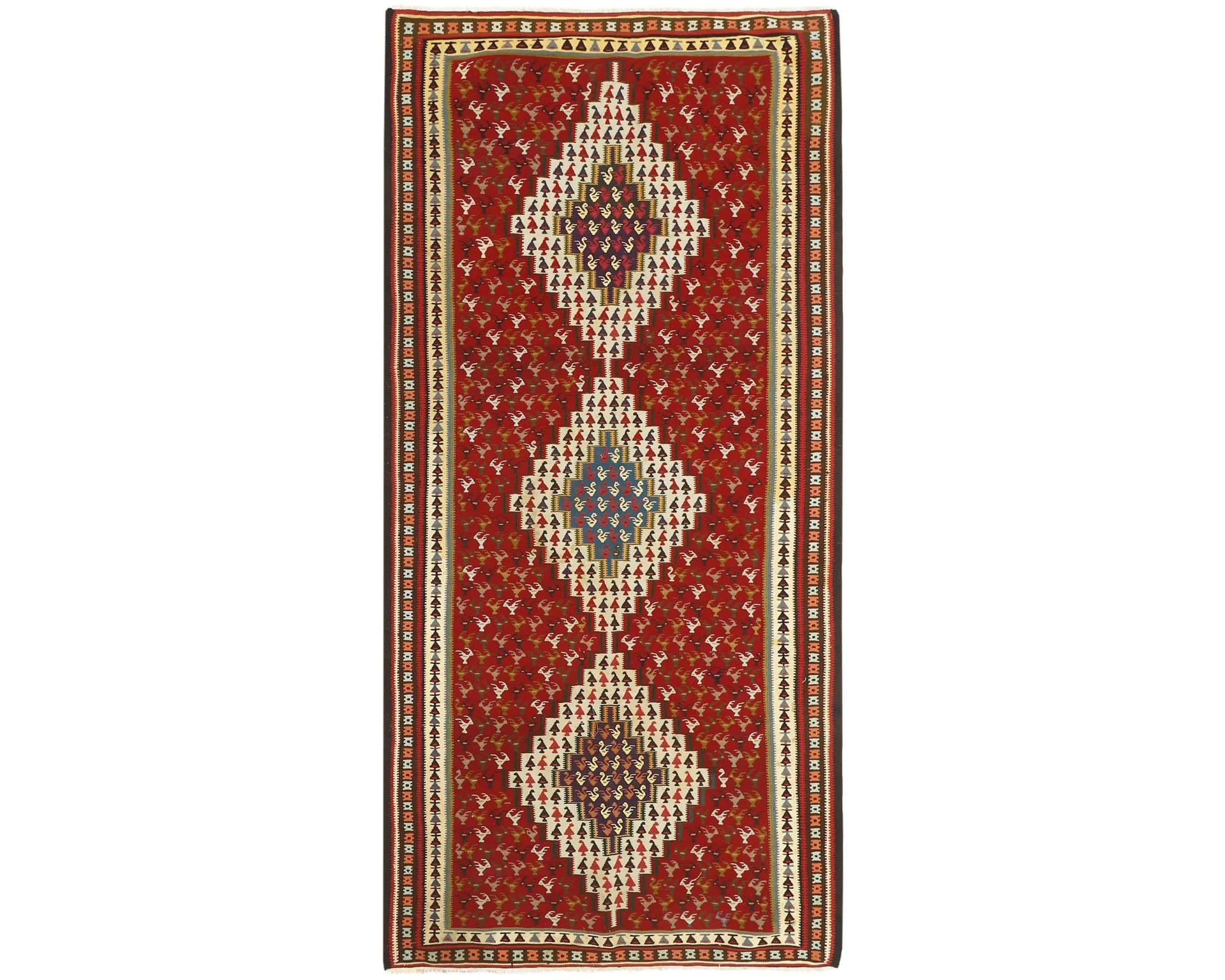 Kelim Seneh orientalisk matta 136 x 286 cm