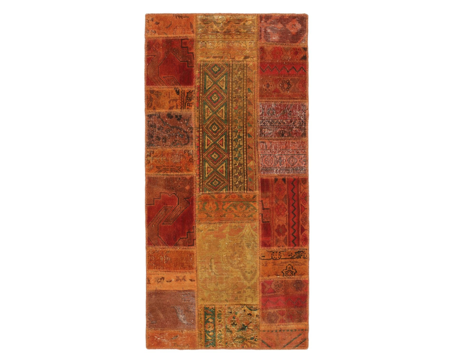 Vintage Patchwork orientalisk matta 75 x 155 cm