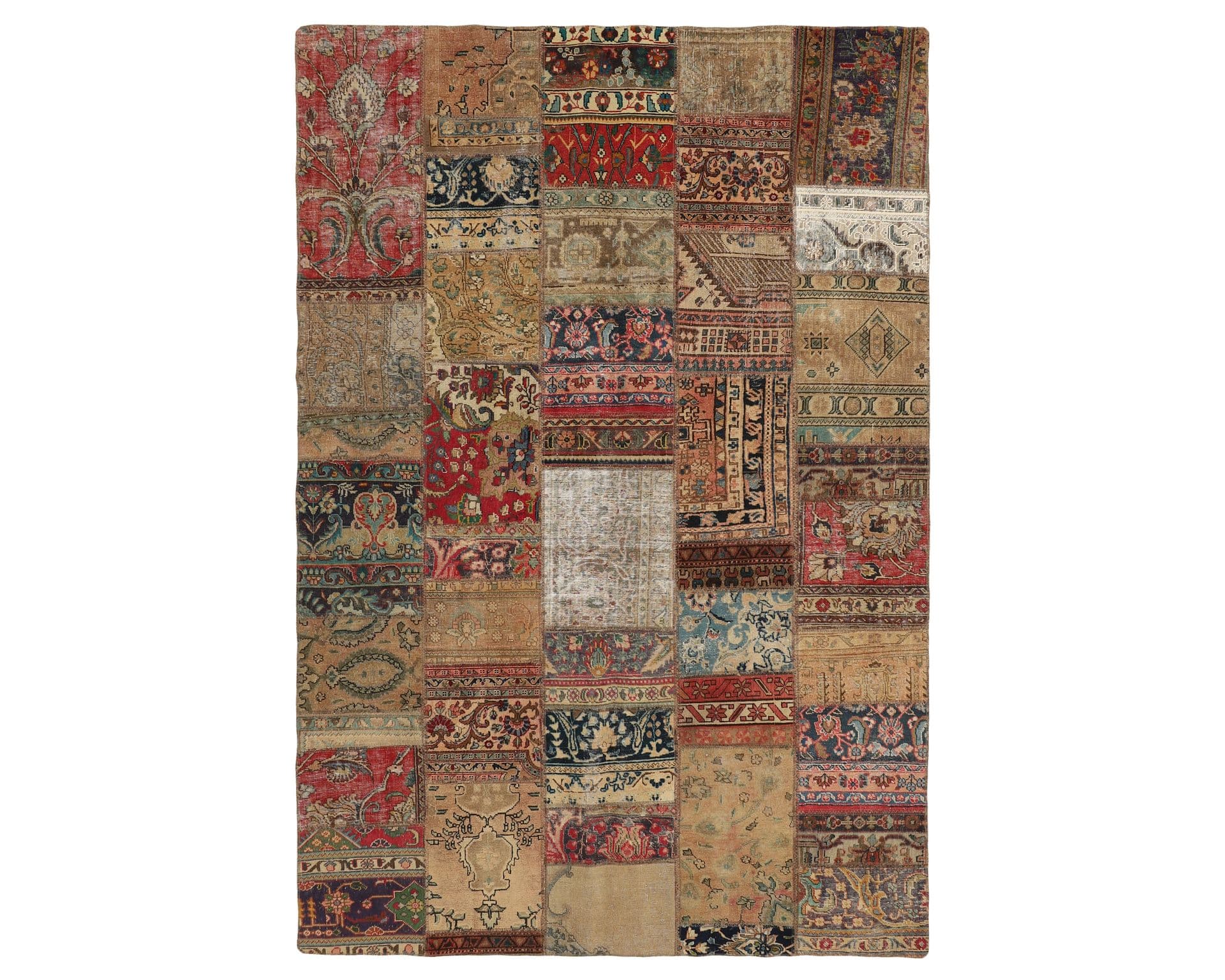 Vintage Patchwork orientalisk matta 205 x 312 cm