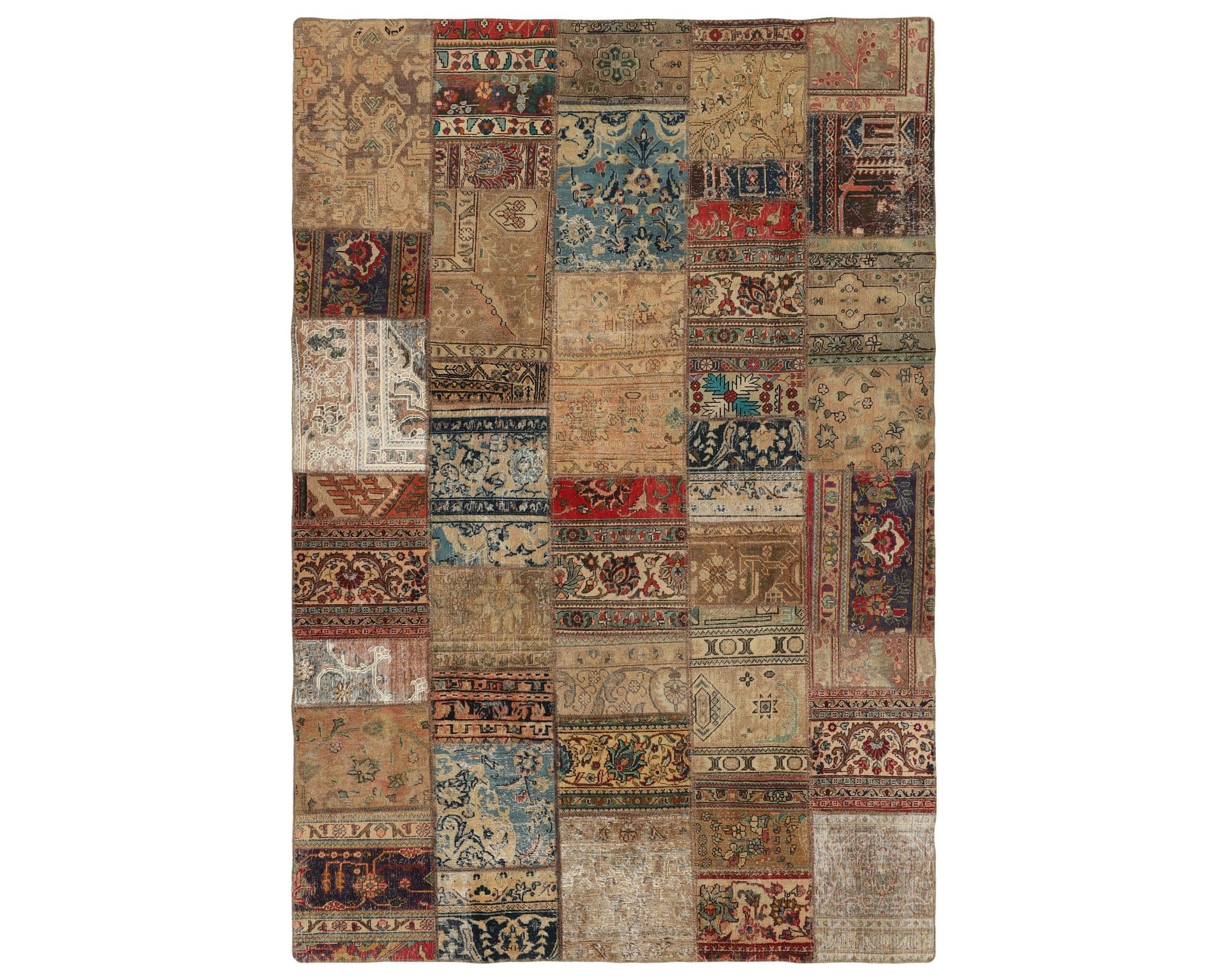Vintage Patchwork orientalisk matta 208 x 310 cm