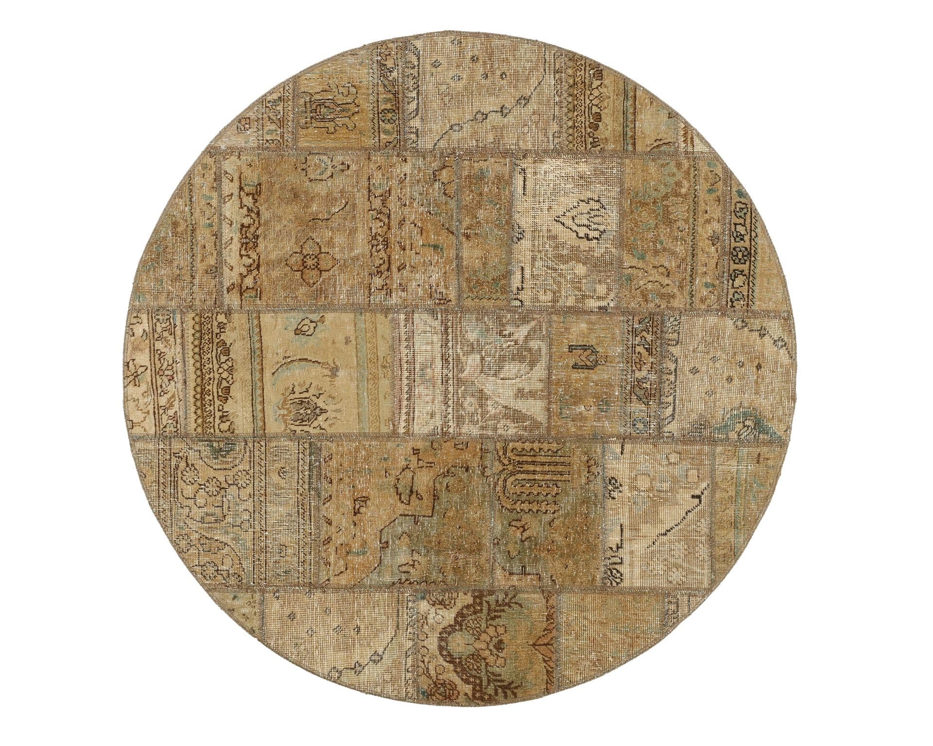 Vintage Patchwork orientalisk matta ø 150 cm