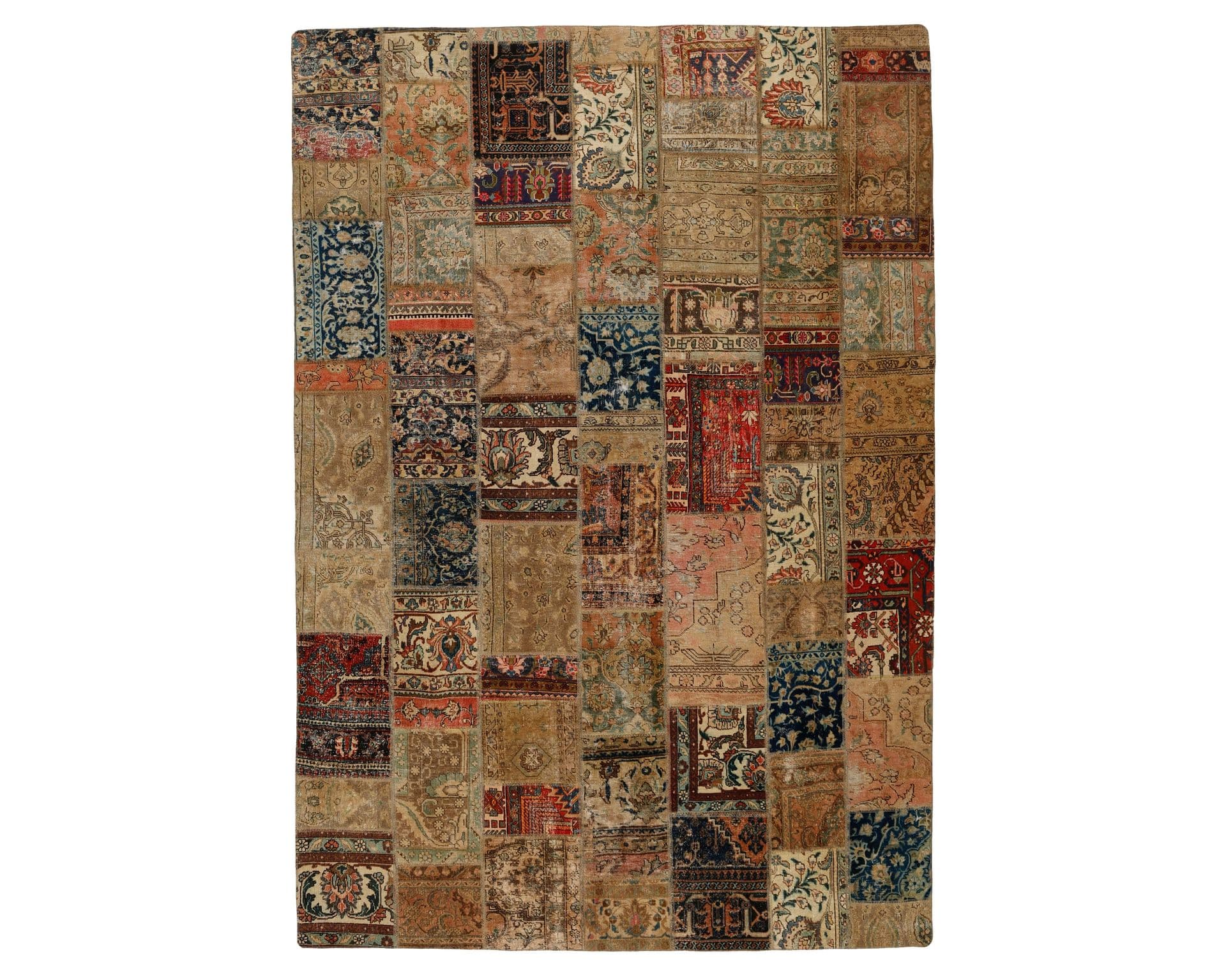 Vintage Patchwork orientalisk matta 246 x 355 cm