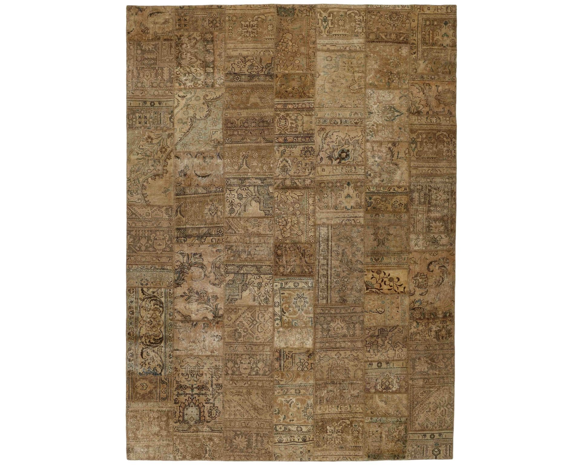 Vintage Patchwork orientalisk matta 253 x 358 cm