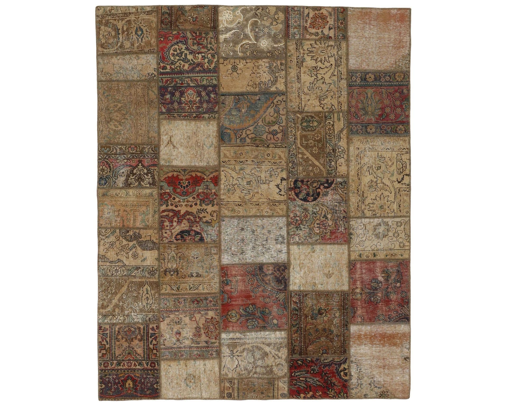 Vintage Patchwork orientalisk matta 197 x 250 cm