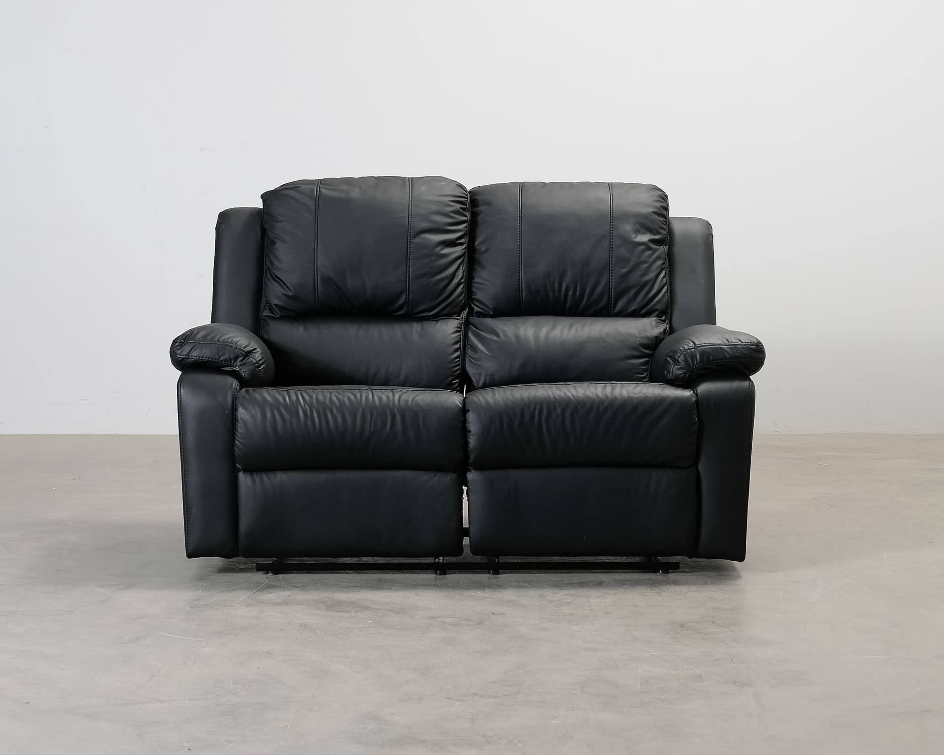 Norbo 2-sits reclinersoffa konstläder svart