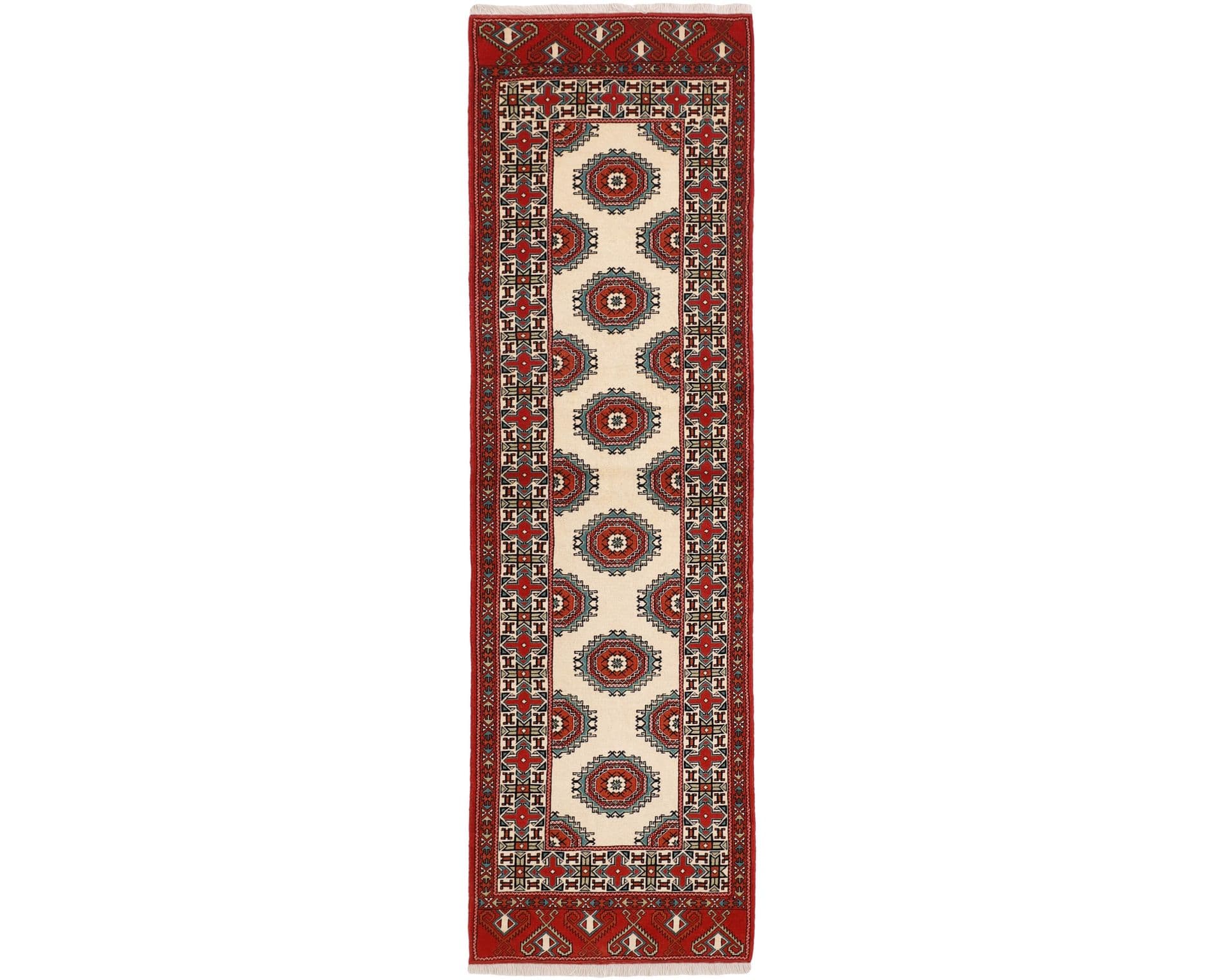 Torkaman Fine orientalisk matta 87 x 291 cm