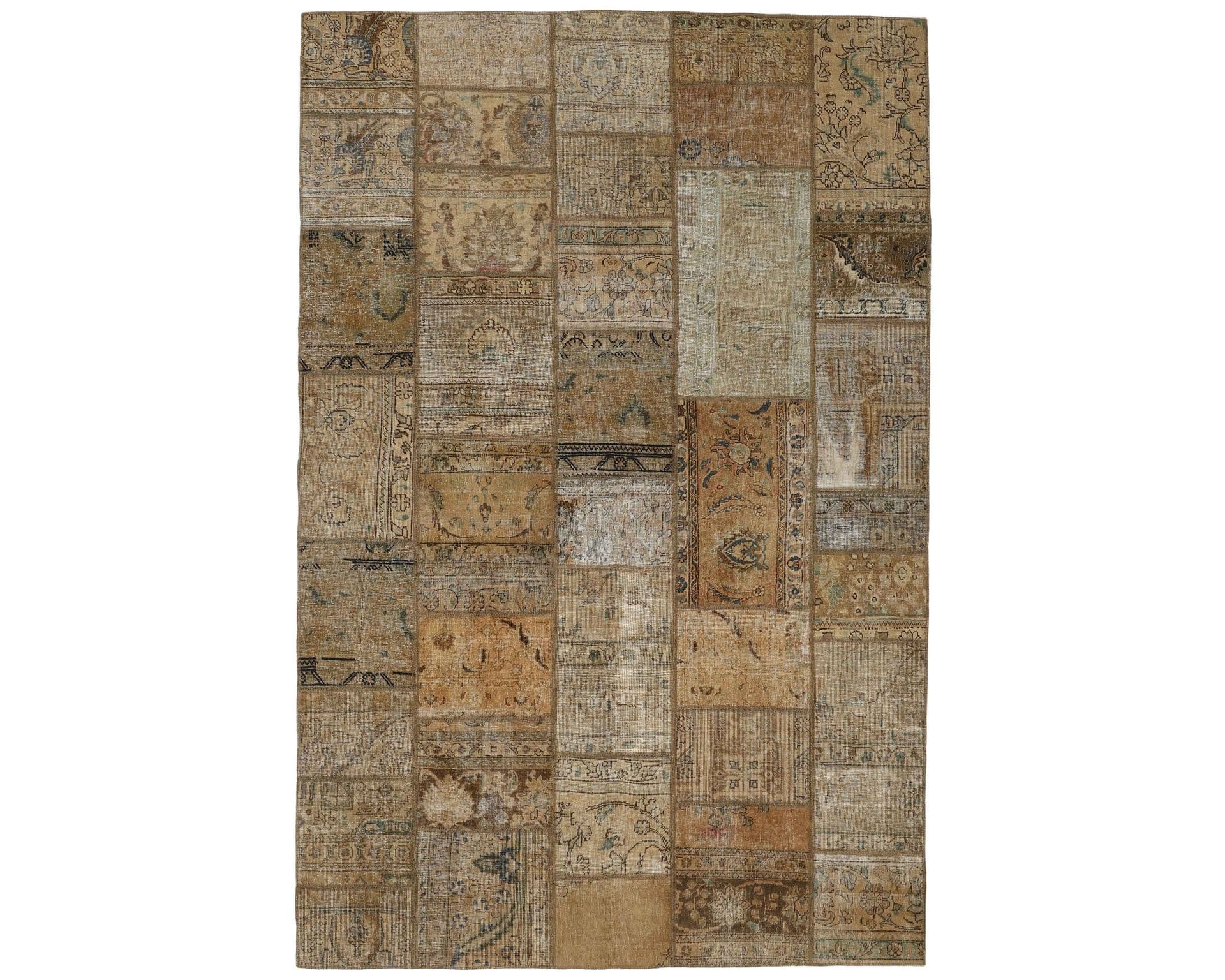 Vintage Patchwork orientalisk matta 201 x 305 cm