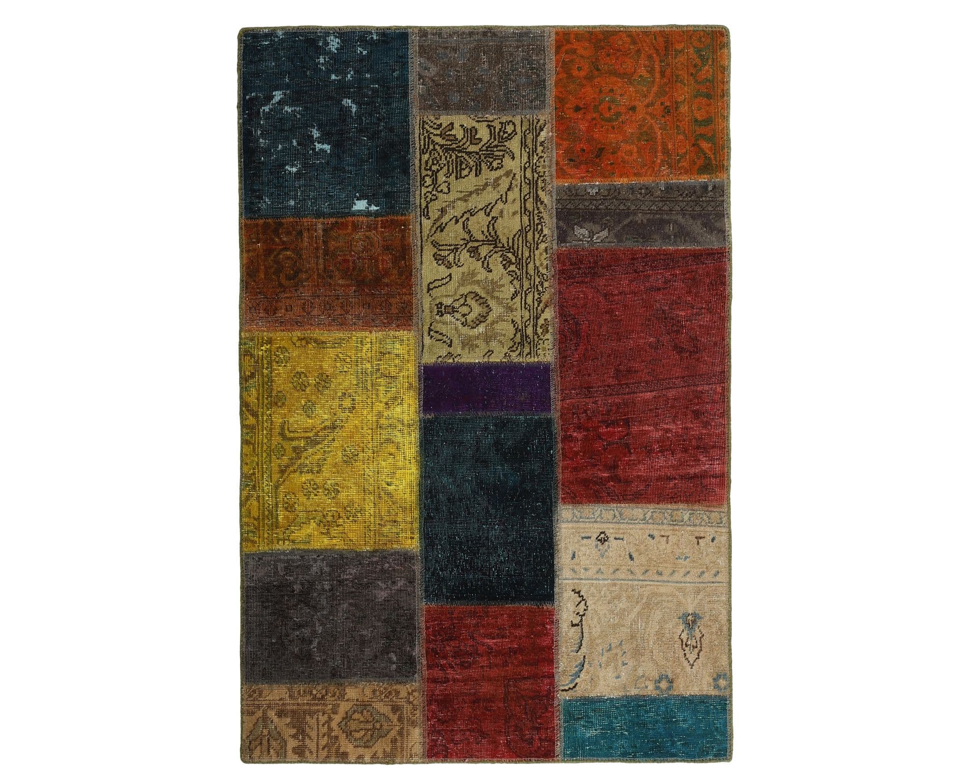 Vintage Patchwork orientalisk matta 107 x 156 cm