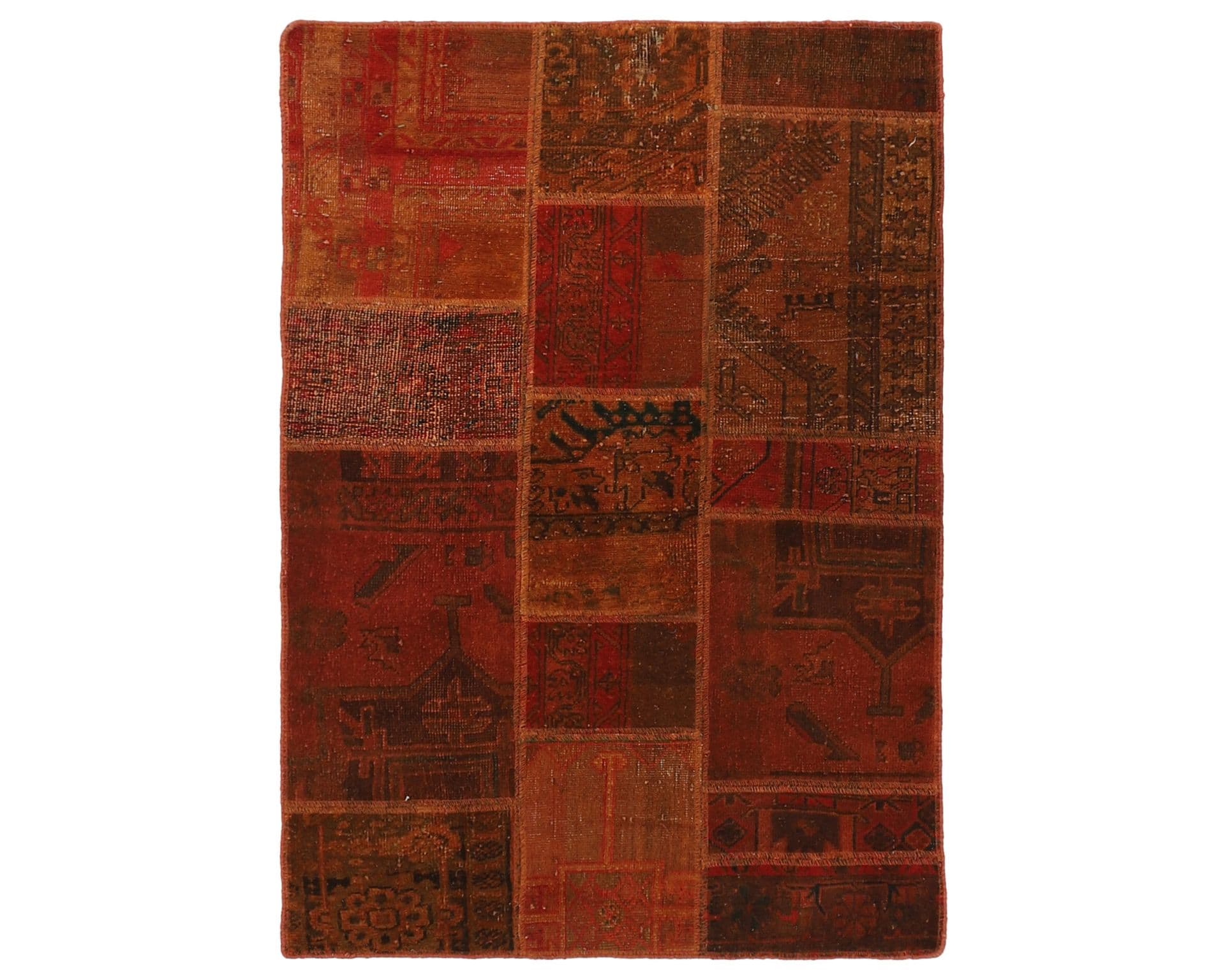 Vintage Patchwork orientalisk matta 107 x 150 cm