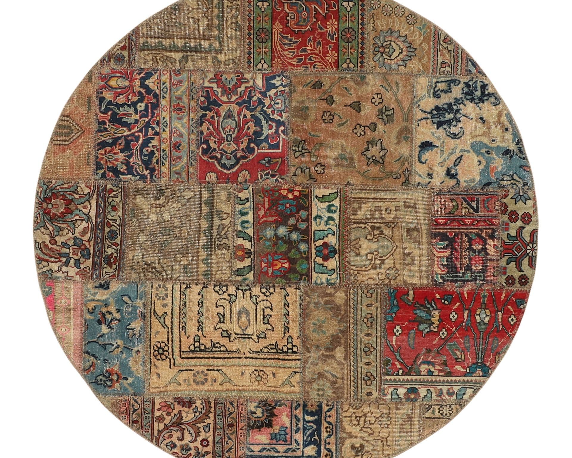 Vintage Patchwork orientalisk matta 150 x 150 cm