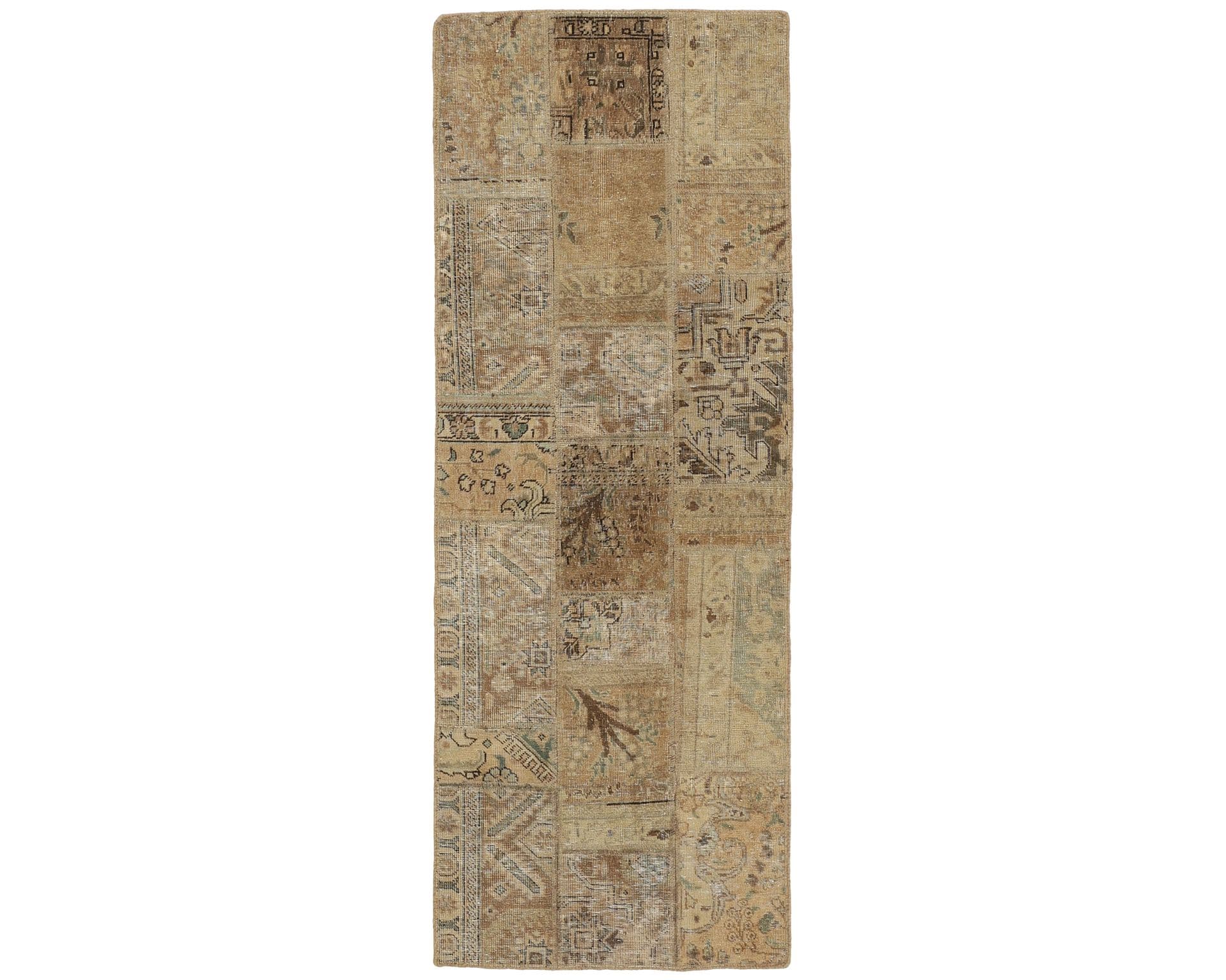 Vintage Patchwork orientalisk matta 74 x 203 cm