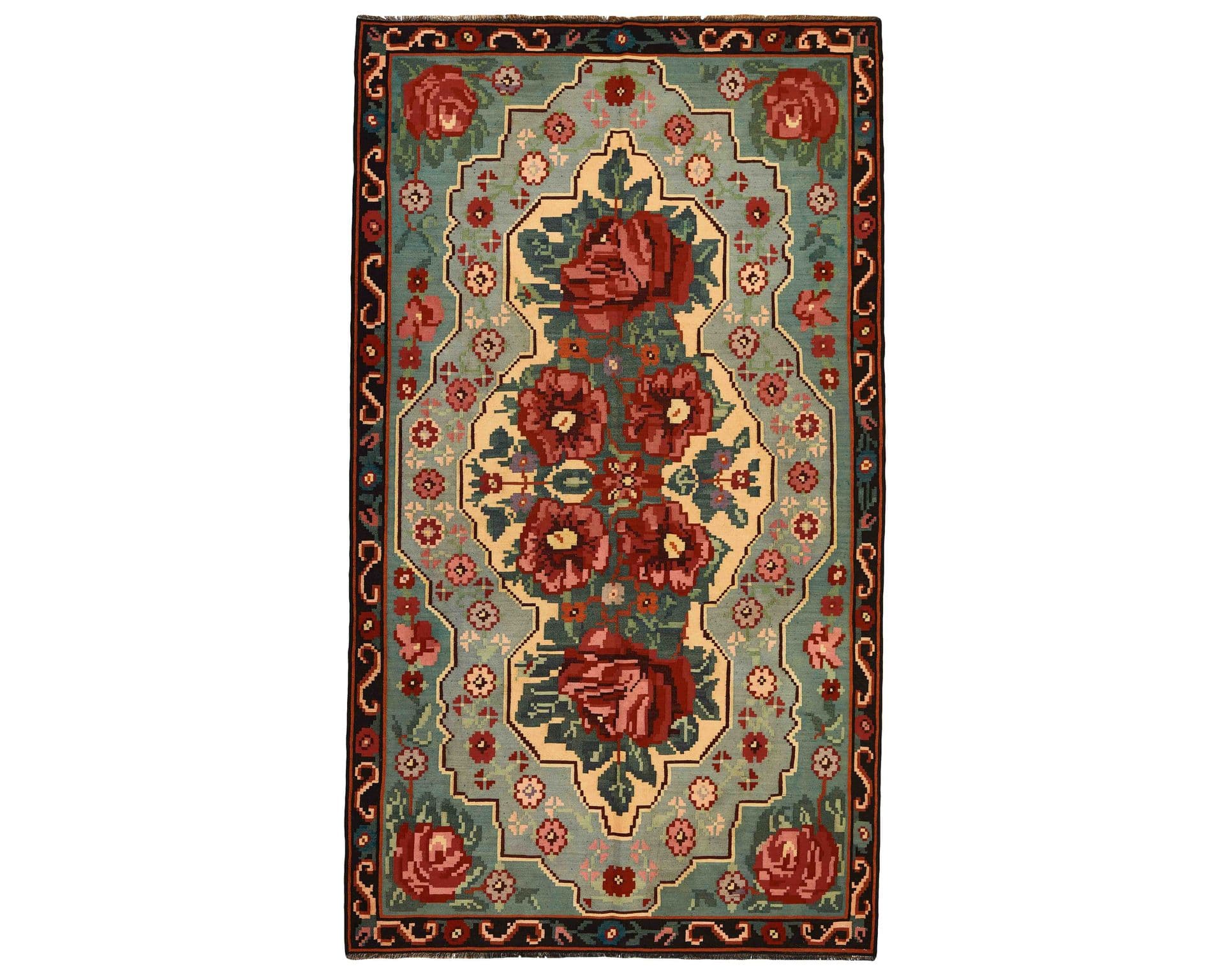 Rose Kelim orientalisk matta 188 x 327 cm