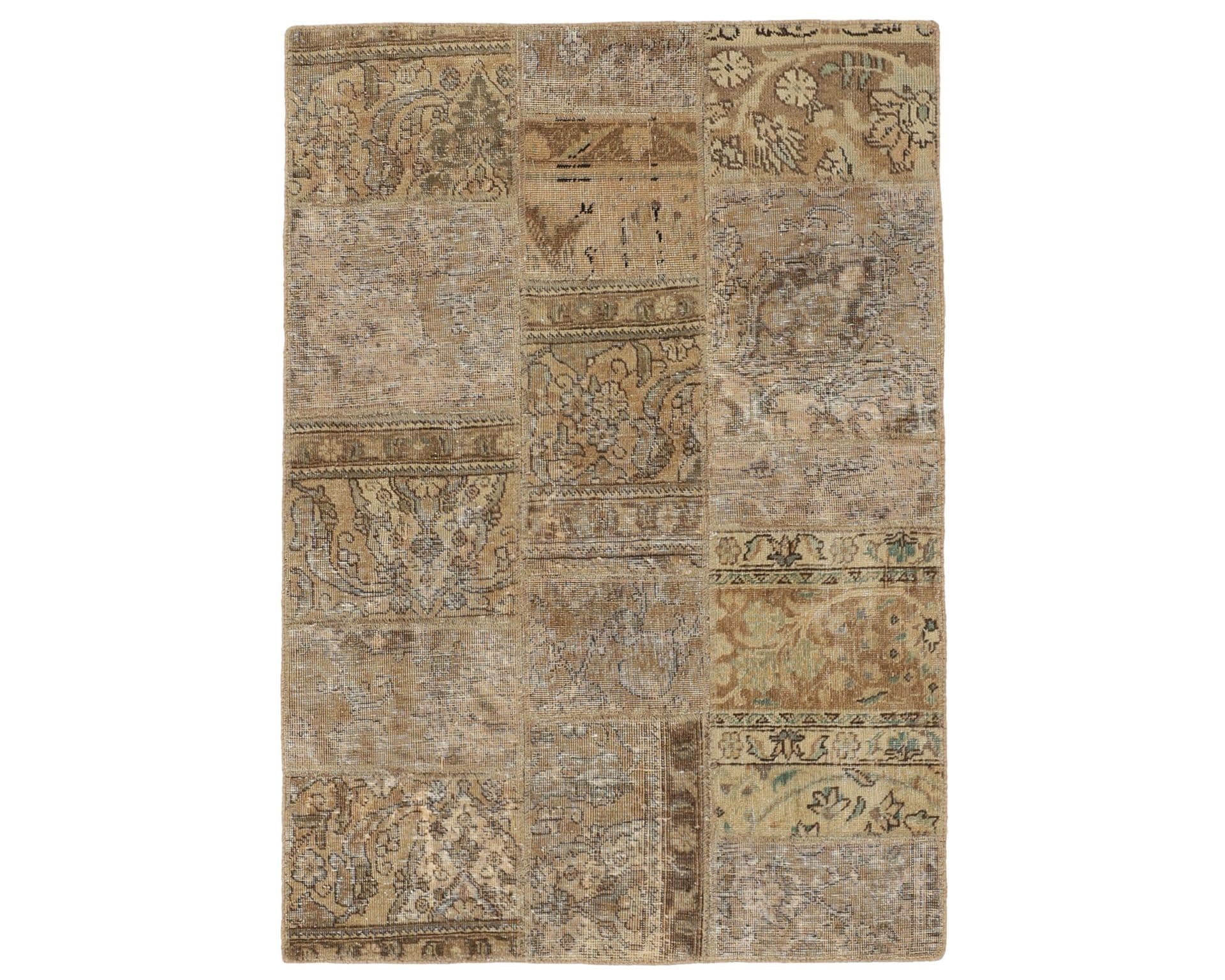 Vintage Patchwork orientalisk matta 105 x 151 cm