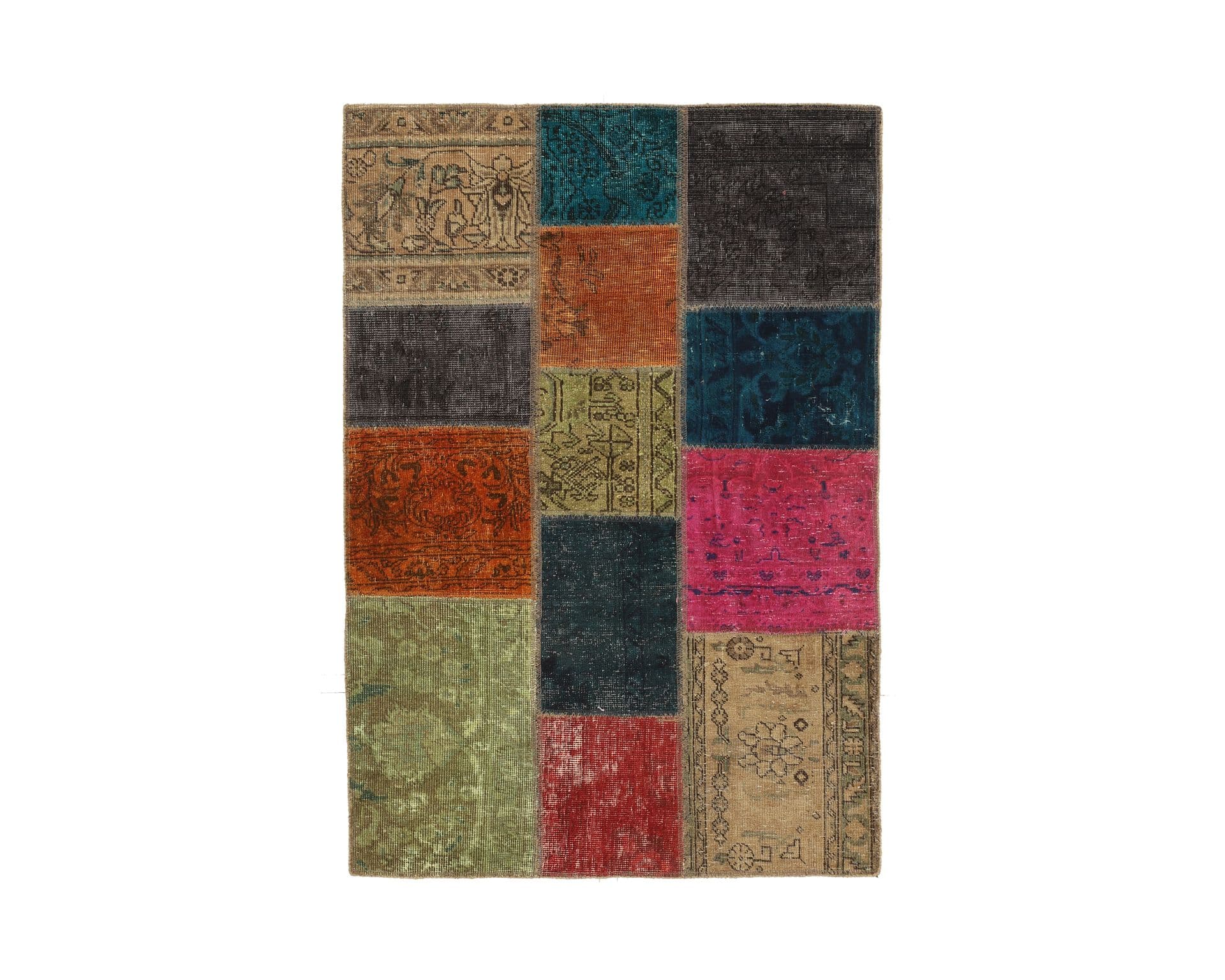 Vintage Patchwork orientalisk matta 107 x 155 cm