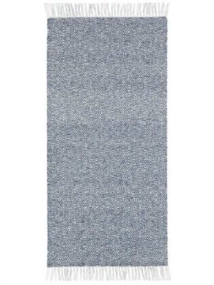 Plast- och garnmattor - Horredsmattan Goose Mix (blå) (Storlek: 70 x 350 cm)