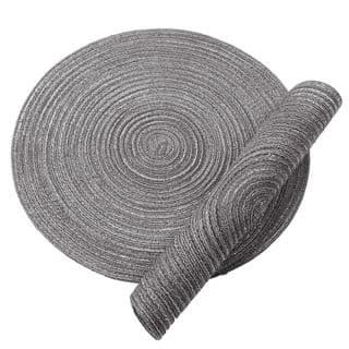 Bordstablett - 2 pack Alba (grå) (Storlek: Rund 38 cm)