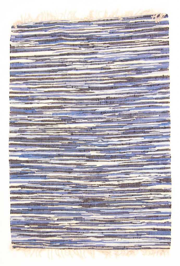 Trasmatta - Tulka (blå) (Storlek: 70 x 150 cm)