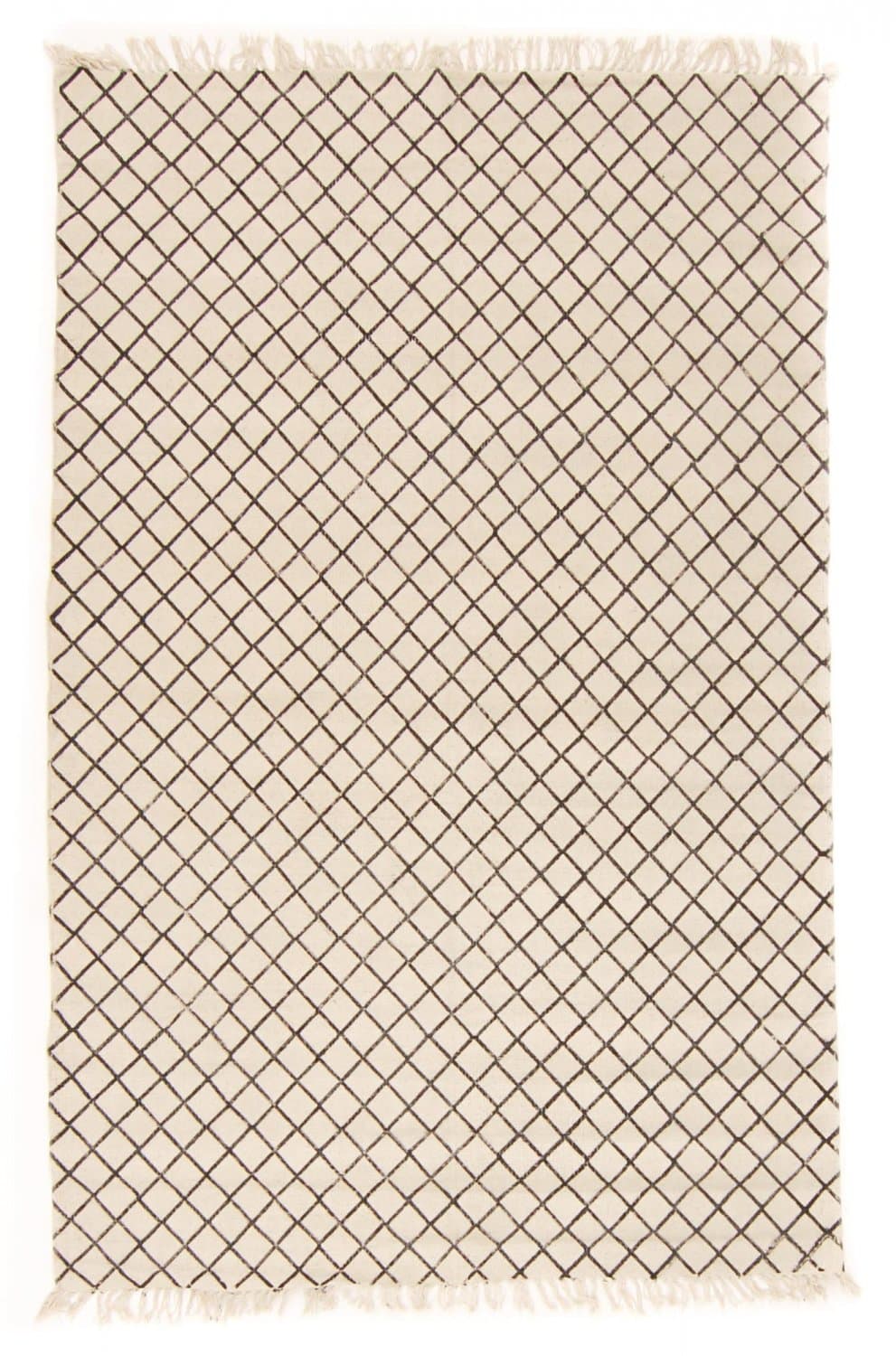 Trasmatta - Agadir (svart/vit) (Storlek: 60 x 110 cm)