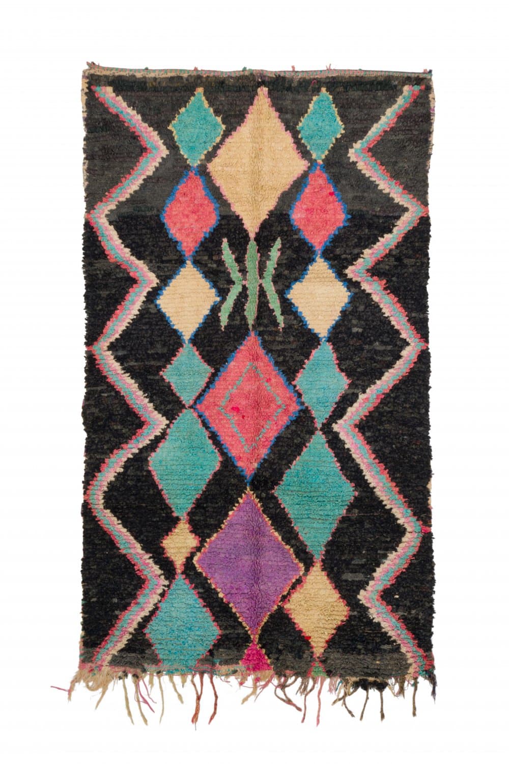 Marockansk Boucherouite-matta 235 x 135 cm (Storlek: 235 x 135 cm)