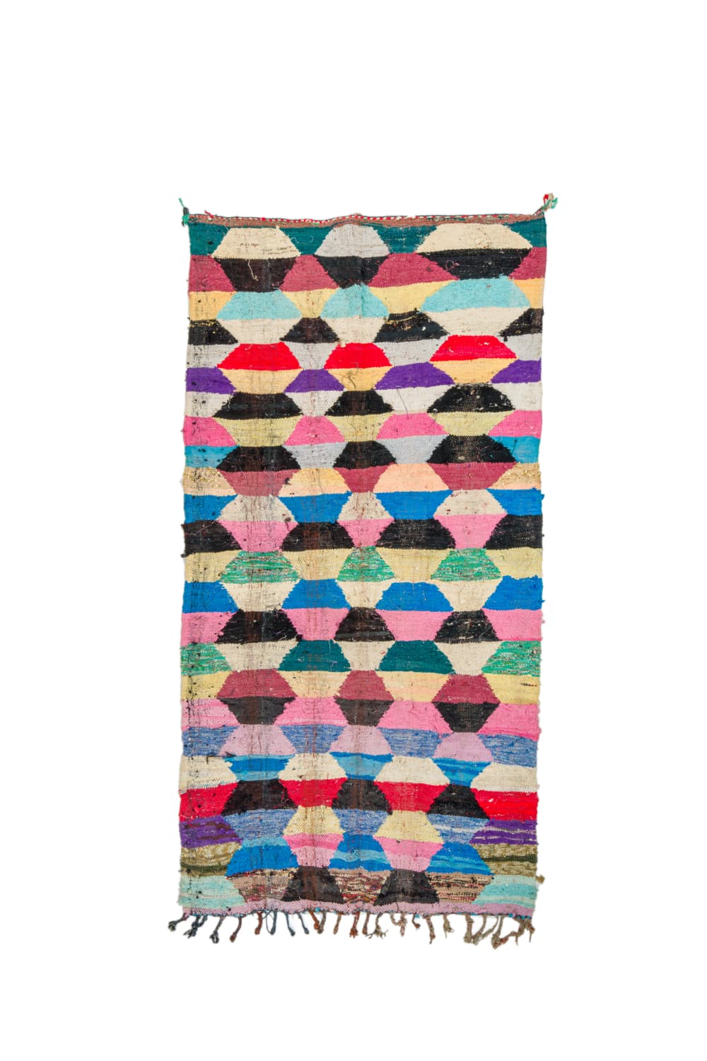 Marockansk Boucherouite-matta 145 x 275 cm (Storlek: 145 x 275 cm)