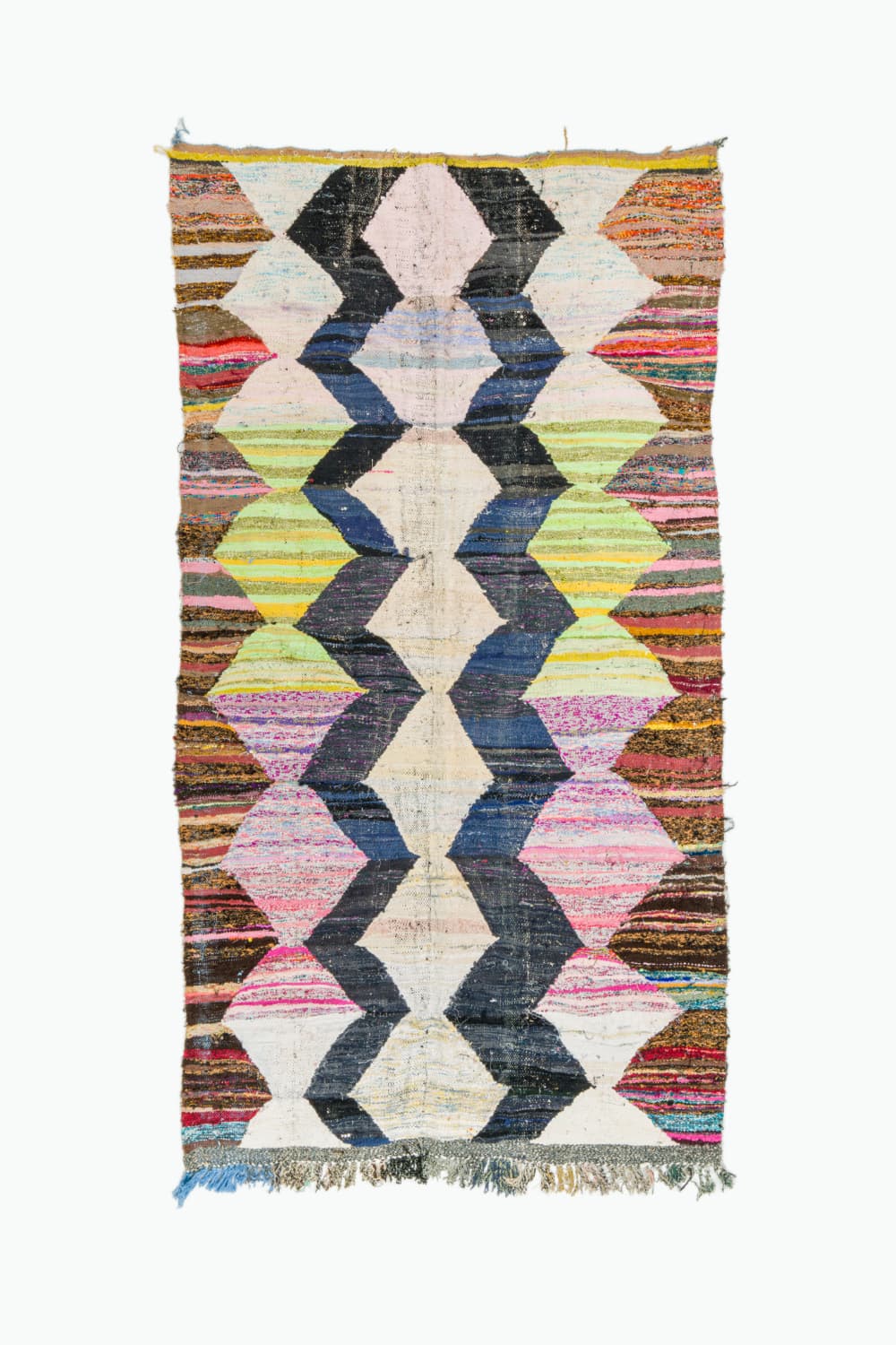 Marockansk Boucherouite-matta 155 x 285 cm (Storlek: 155 x 285 cm)