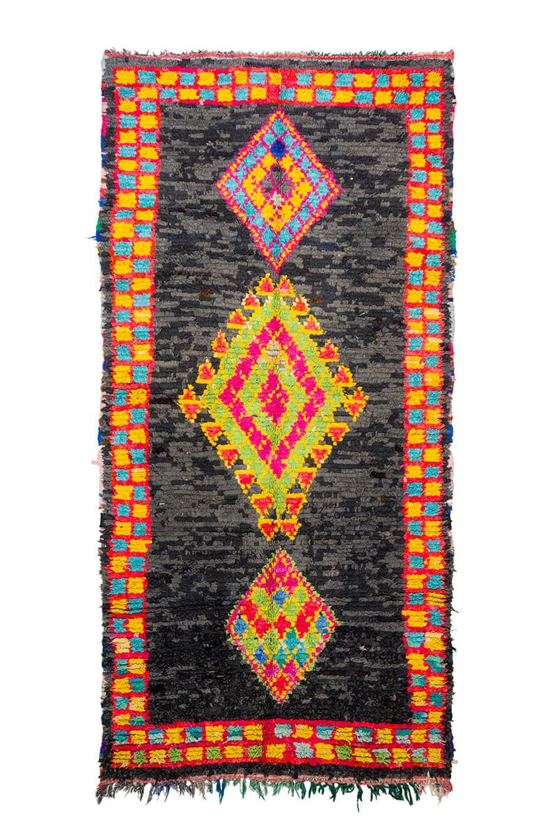 Marockansk Boucherouite-matta 135 x 290 cm (Storlek: 135 x 290 cm)