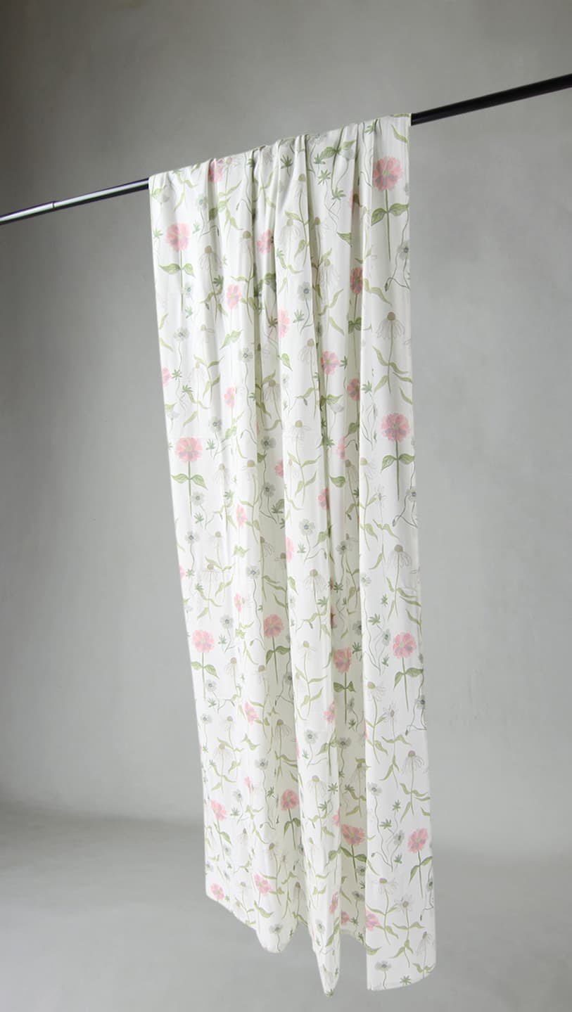 Gardiner - Bomullsgardin - Sweetie (rosa) (Storlek: 140 x 300 cm)