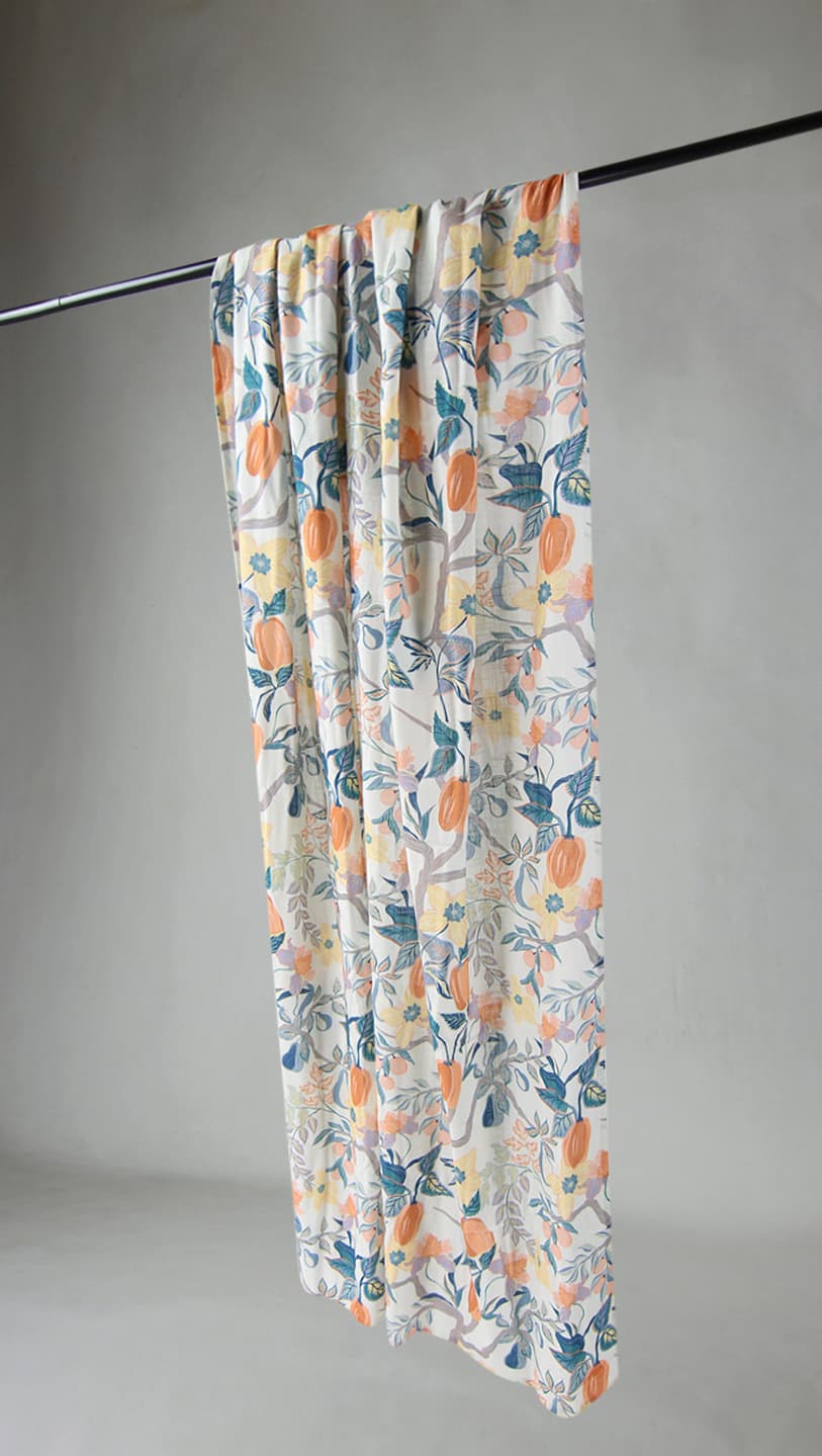 Gardiner - Bomullsgardin - Sofi-Lee (orange) (Storlek: 140 x 300 cm)