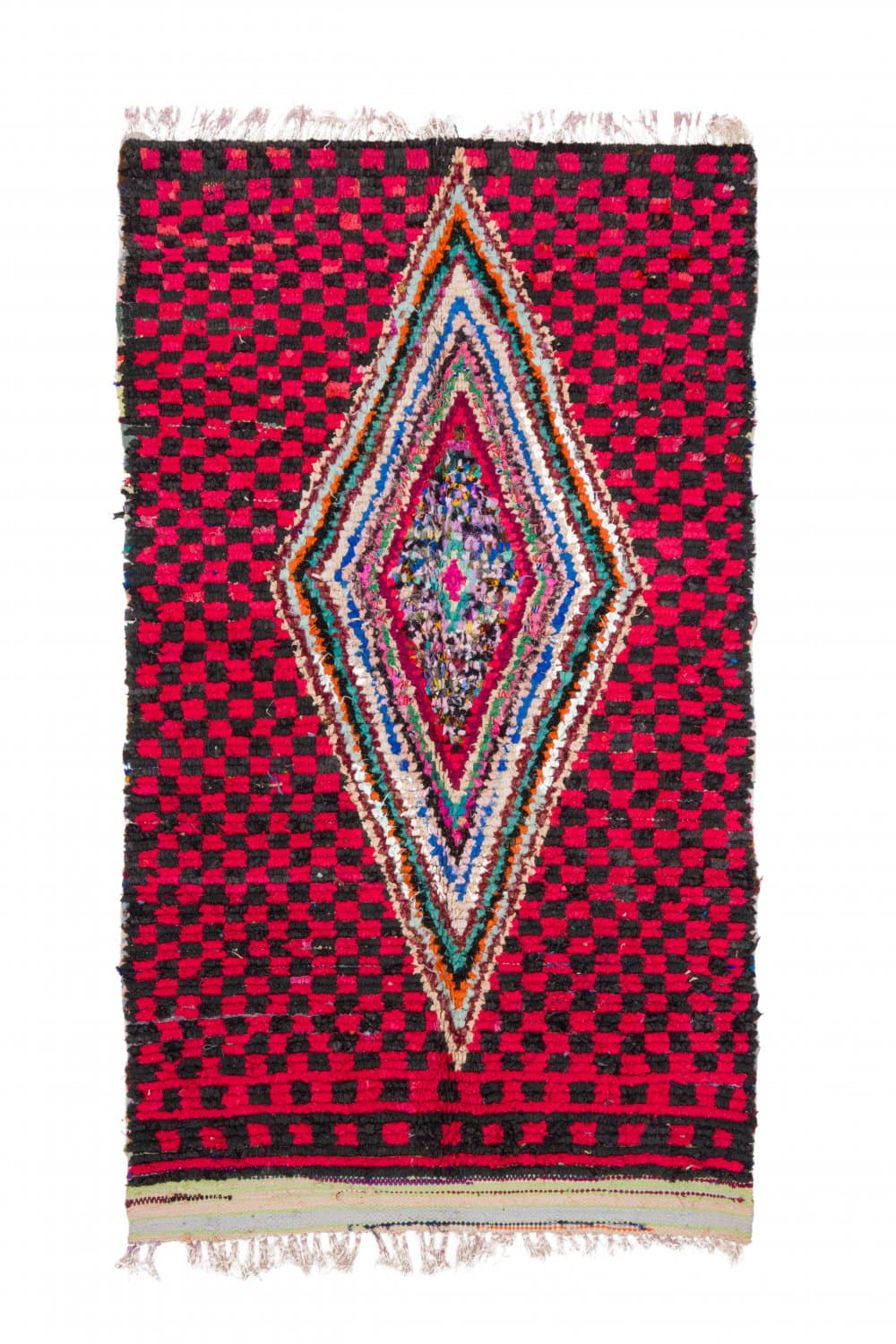 Marockansk Boucherouite-matta 255 x 145 cm (Storlek: 255 x 145 cm)