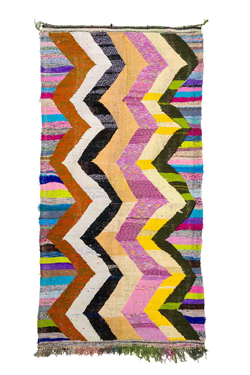 Marockansk Boucherouite-matta 145 x 290 cm (Storlek: 145 x 290 cm)