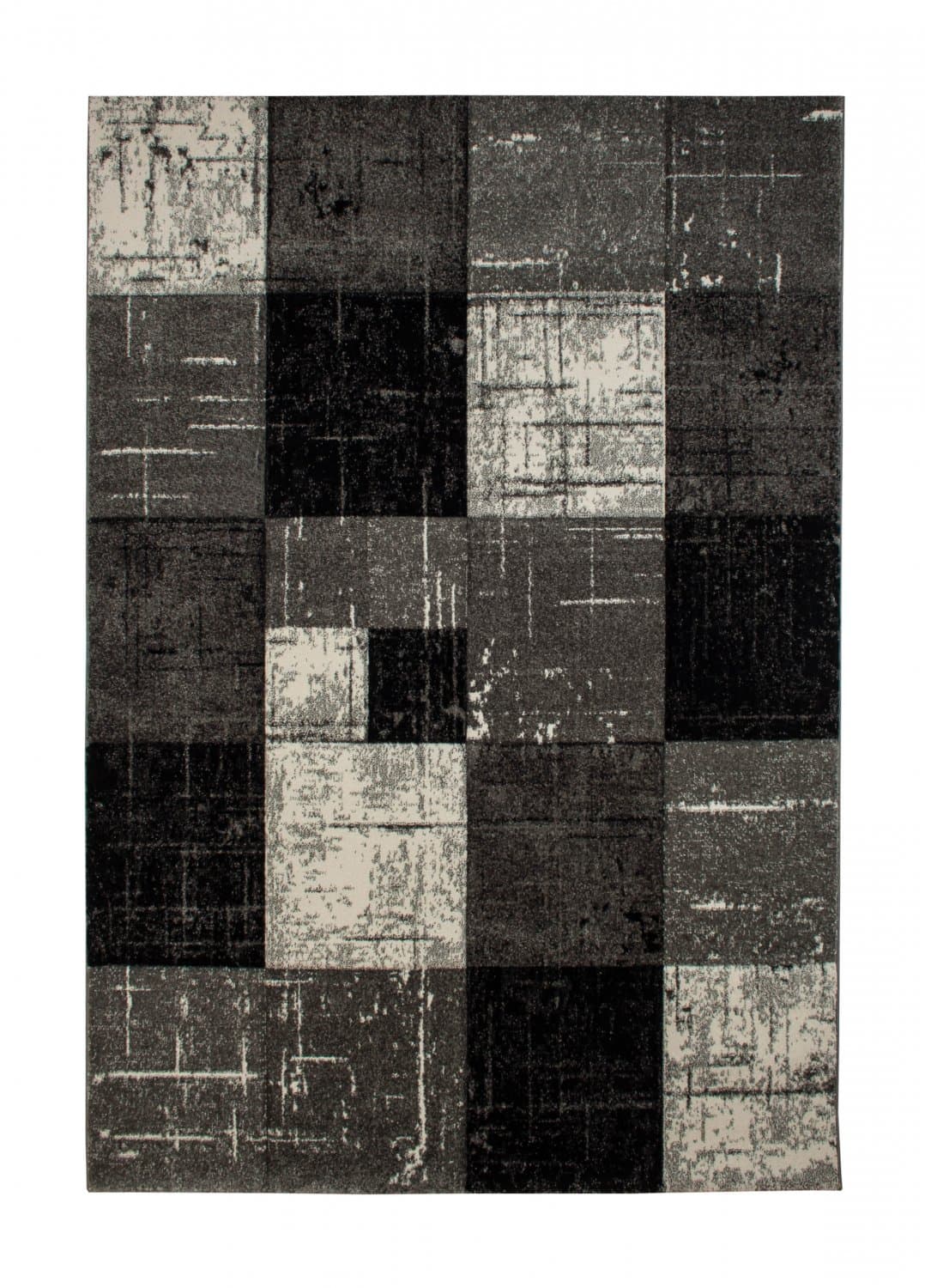 Wiltonmatta - London Square (svart) (Storlek: Rund 200 cm)