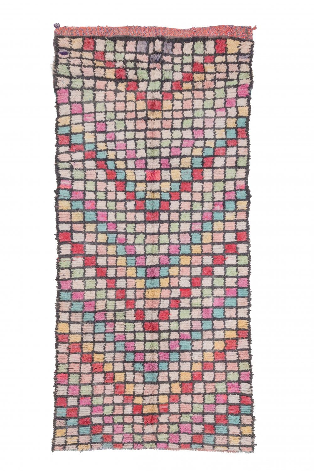 Marockansk Boucherouite-matta 275 x 125 cm
