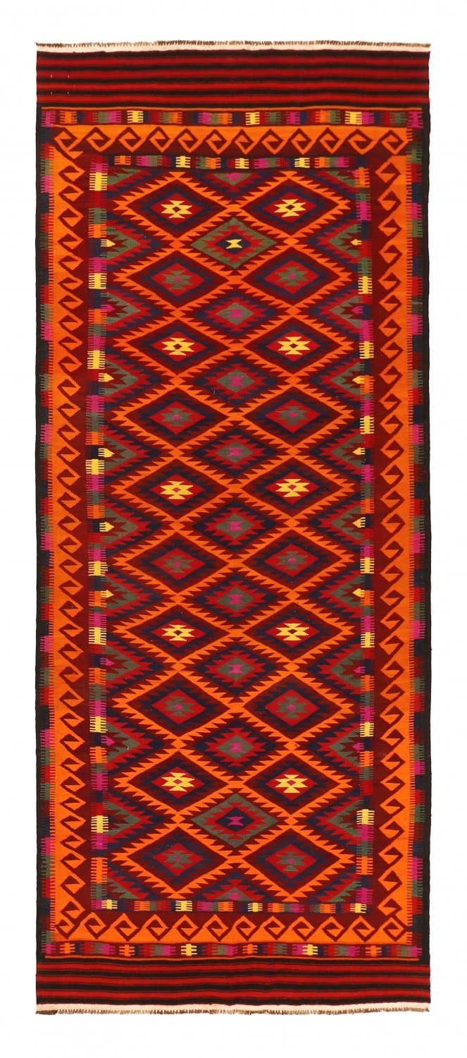 Orientalisk kelimmatta 398 x 157 cm (Storlek: 398 x 157 cm)