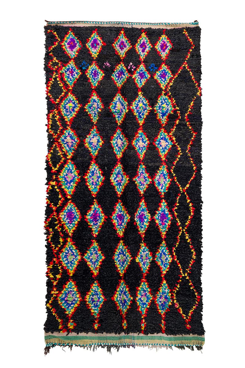 Marockansk Boucherouite-matta 130 x 270 cm (Storlek: 130 x 270 cm)