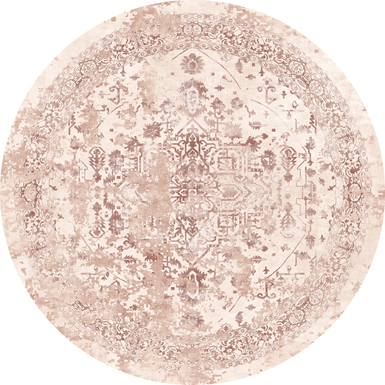 Rund matta - Mateur (rosa) (Storlek: Ø 120 cm)