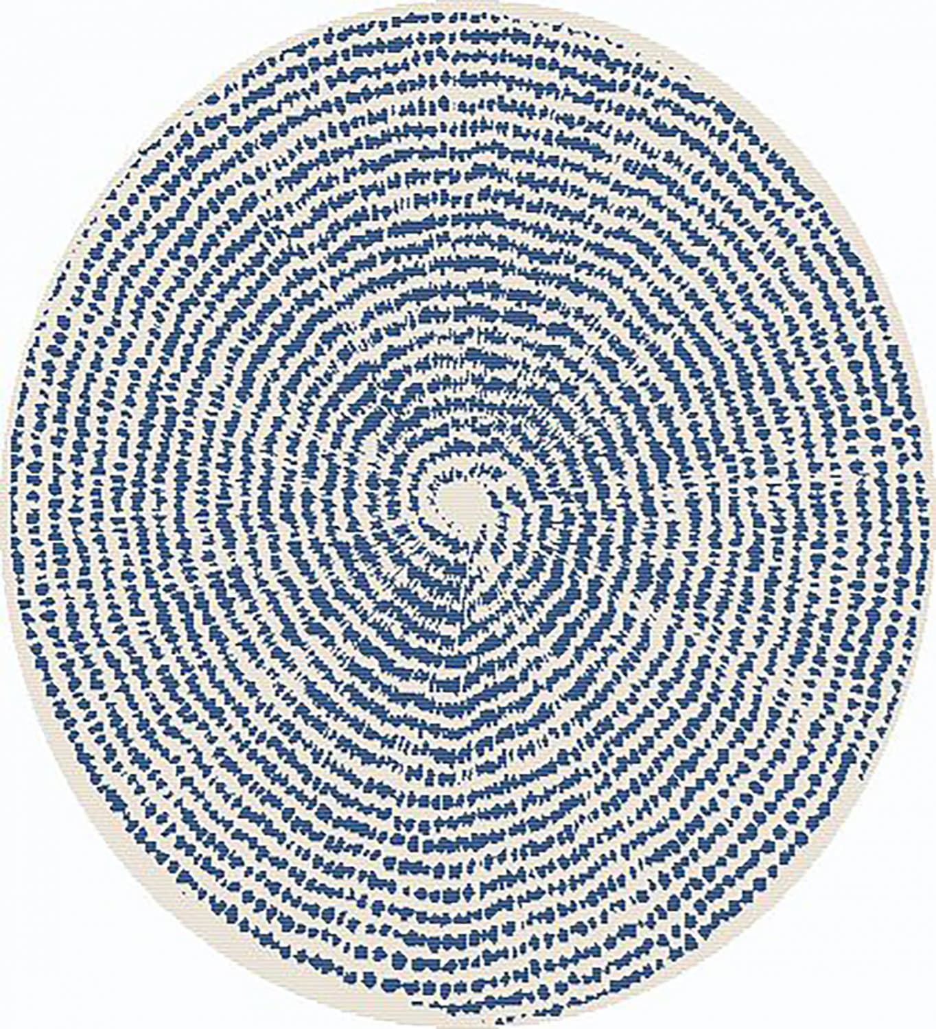 Rund matta - Brussels Swirl (blå) (Storlek: Ø 200 cm)