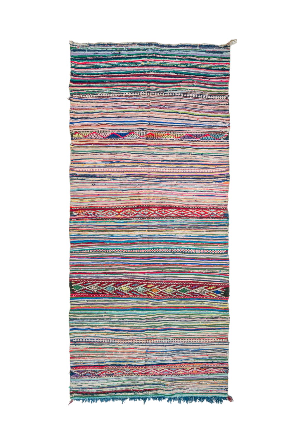 Marockansk Boucherouite-matta 150 x 340 cm (Storlek: 150 x 340 cm)