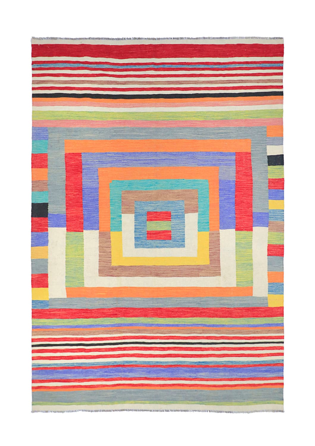 Orientalisk Matta - Kelim Hand Woven - 205 x 299 cm (Storlek: 205 x 299 cm)