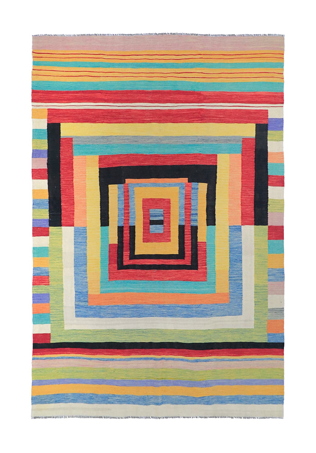 Orientalisk Matta - Kelim Hand Woven - 201 x 299 cm (Storlek: 201 x 299 cm)