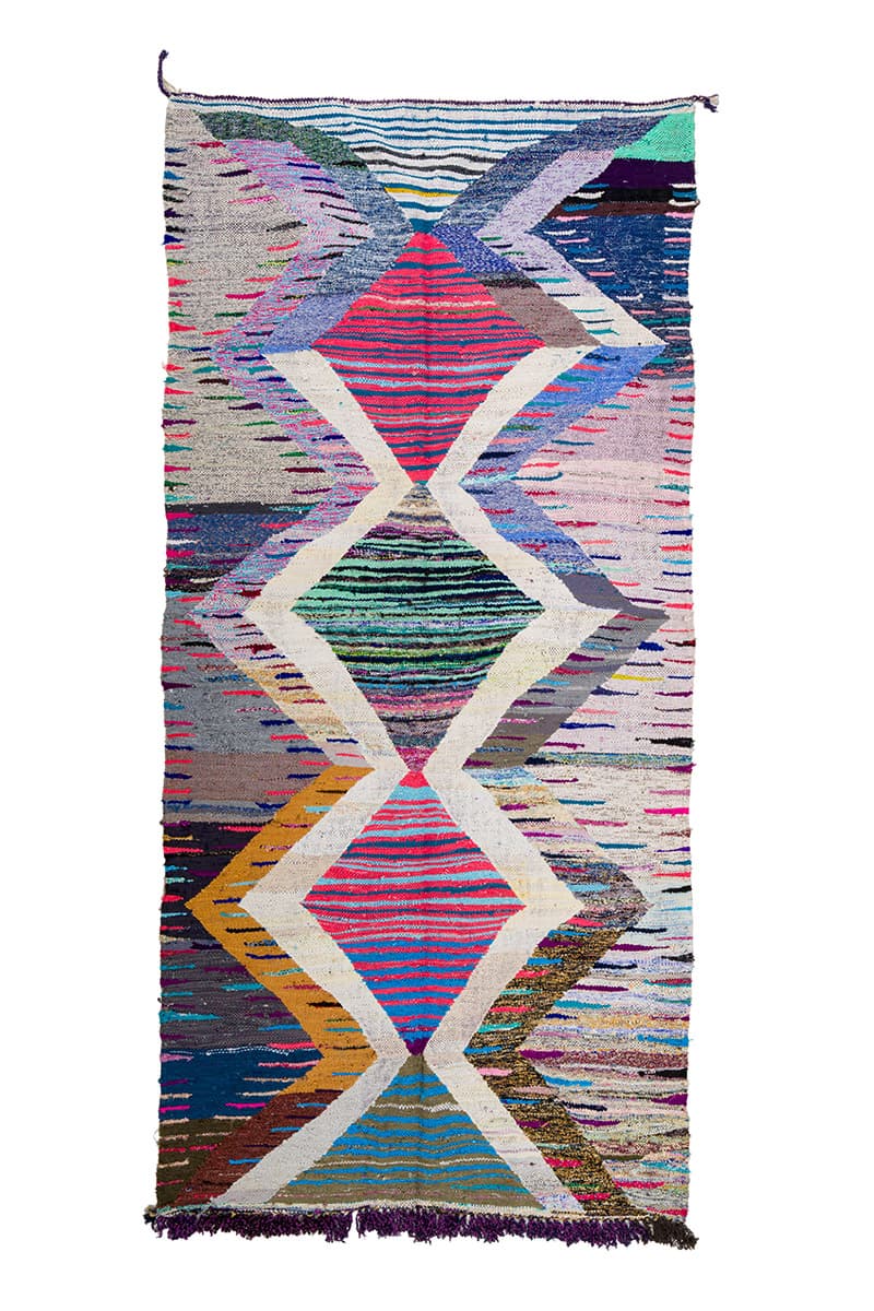 Marockansk Boucherouite-matta 145 x 310 cm (Storlek: 145 x 310 cm)