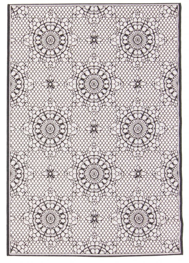 Wiltonmatta - Charleston (svart/sand) (Storlek: 200 x 290 cm)
