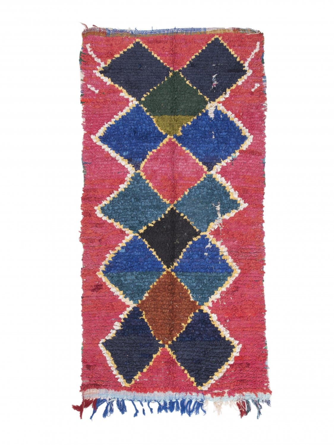 Marockansk Boucherouite-matta 250 x 120 cm (Storlek: 250 x 120 cm)