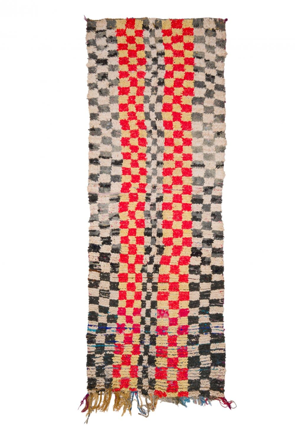 Marockansk Boucherouite-matta 360 x 125 cm (Storlek: 360 x 125 cm)
