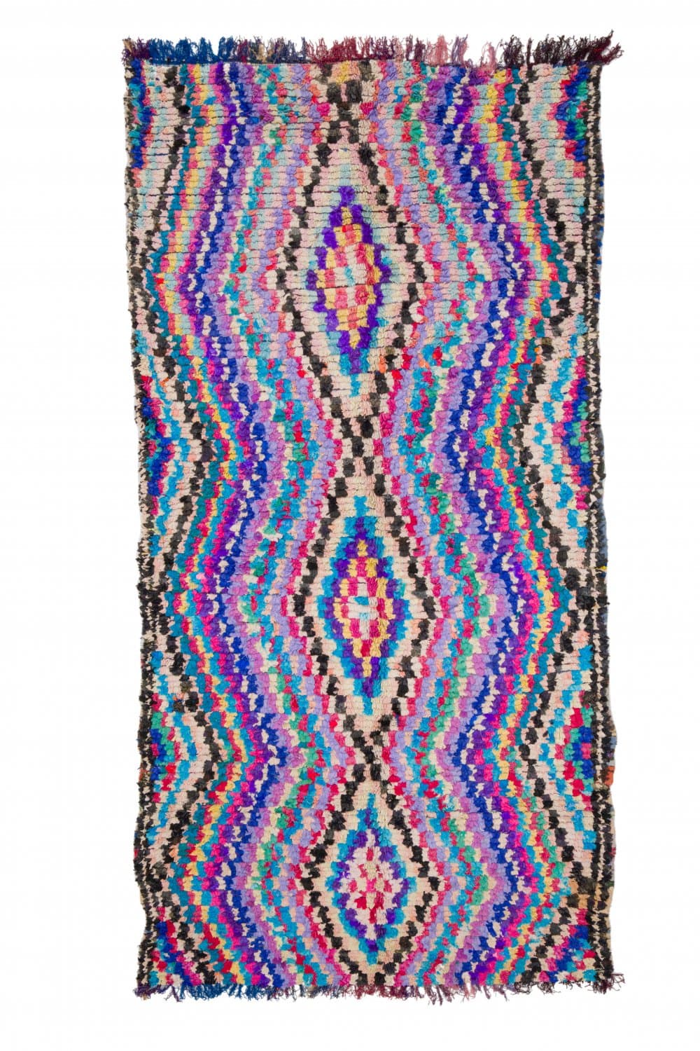 Marockansk Boucherouite-matta 305 x 155 cm (Storlek: 305 x 155 cm)