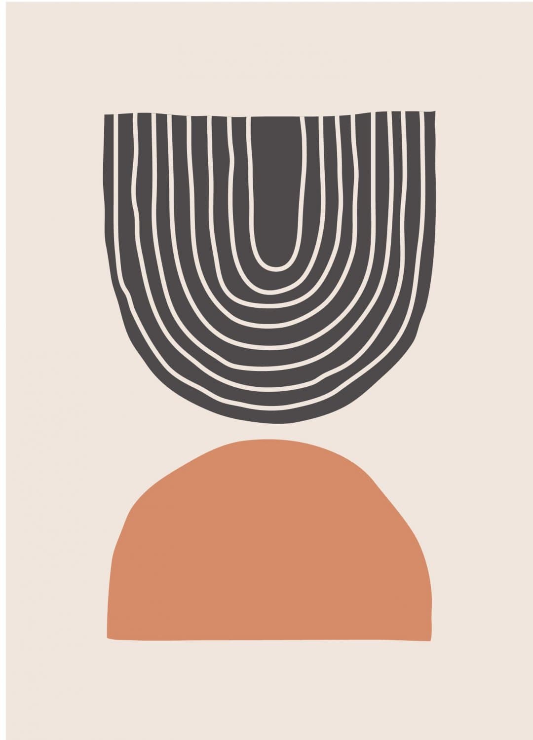 Wiltonmatta - Malo (beige/svart/orange) (Storlek: 200 x 280 cm)