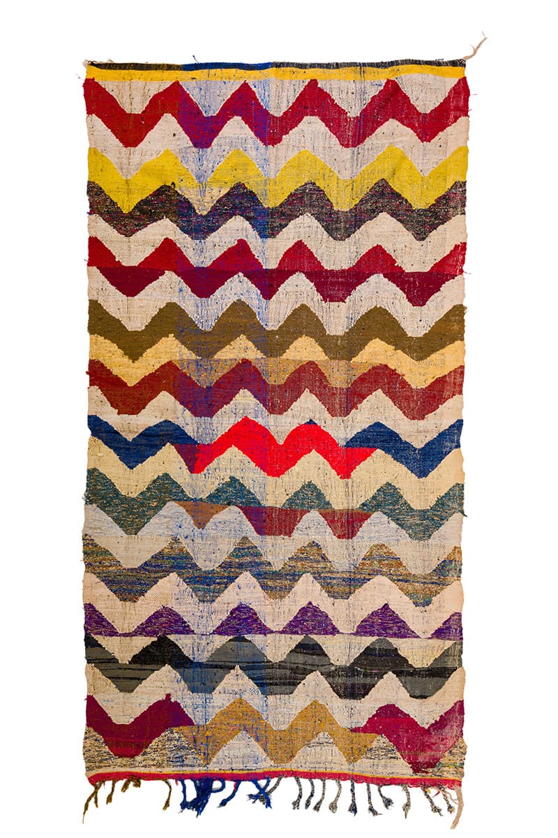 Marockansk Boucherouite-matta 150 x 285 cm (Storlek: 150 x 285 cm)