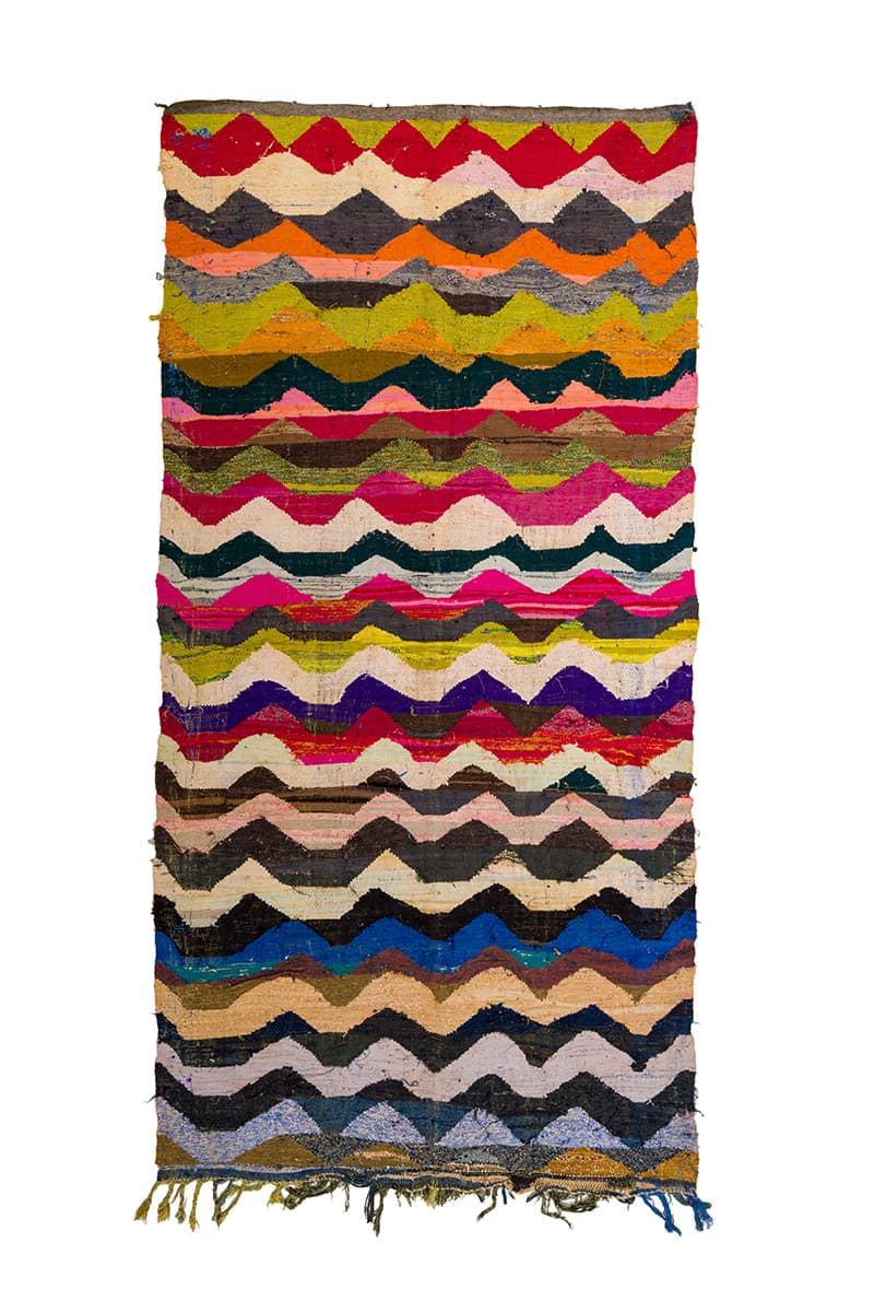Marockansk Boucherouite-matta 140 x 295 cm (Storlek: 140 x 295 cm)