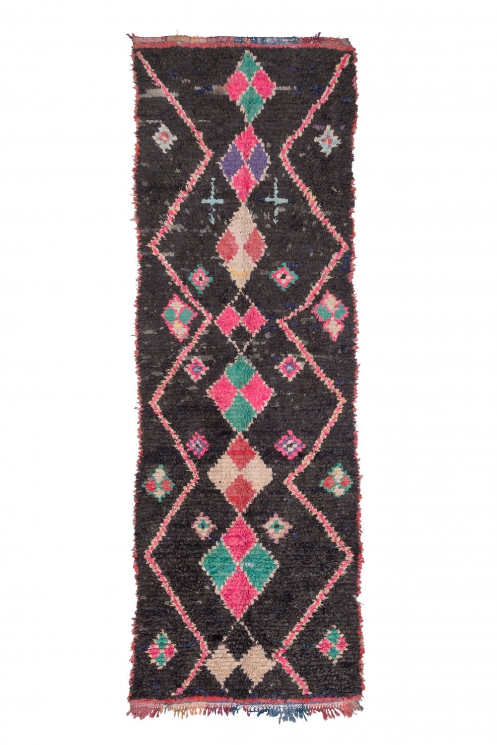 Marockansk Boucherouite-matta 405 x 130 cm