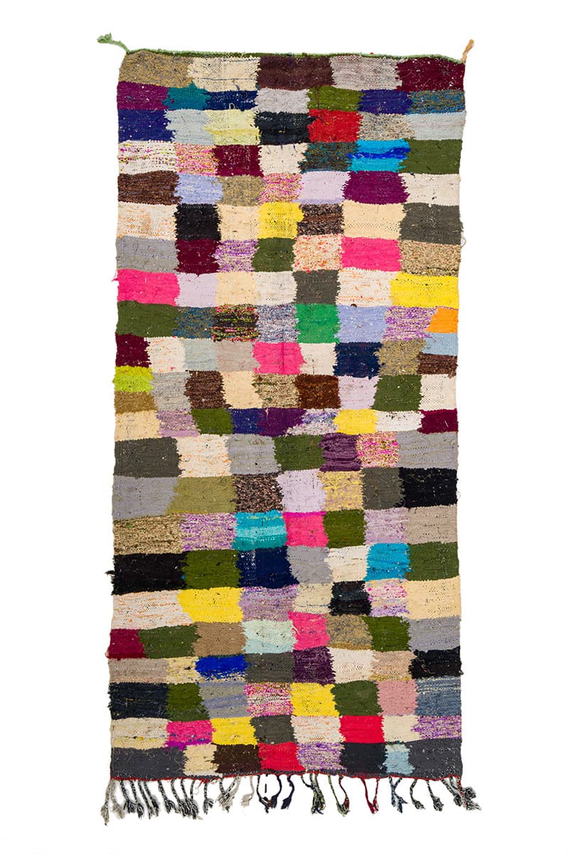 Marockansk Boucherouite-matta 135 x 275 cm (Storlek: 135 x 275 cm)